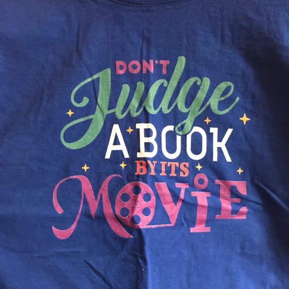 NEW Don’t Judge a Book by its Movie T-shirt - Picture 2 of 5
